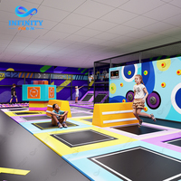 Nouveau parc gonflable amélioré 2.0, aire de jeux gonflable commerciale de grande taille pour FEC, avec trampoline et salle de jeux souple pour fêtes