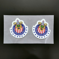 Badge en TPU personnalisé pour équipe de football, logo en plastique, patch en relief, impression 3D, thermocollage, patch en TPU
