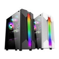 Nouveaux arrivages coque d'ordinateur m-atx carte mère Usb3.0 boîtier PC de jeu avec ventilateurs de couleur 0.7mm plaque d'acier épaissie