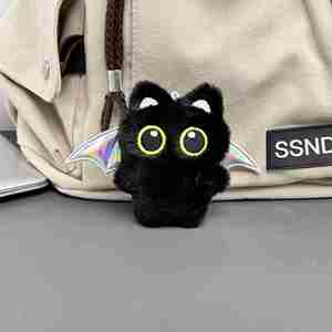 Cute Black Fun Keychain Devil Kitten Lovely Pendants for Party and Hallowmas <b>Bag</b> Pendant Decoration Couple <b>Gift</b> - Product Image 4