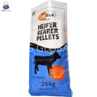 Sac tissé en PP imprimé sur mesure pour usage agricole intensif, sac de 25 kg pour aliments pour animaux