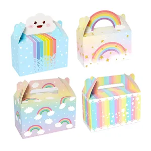 Boîte à bonbons pliable en forme de nuage, petite boîte d'emballage cadeau pour la décoration de fête d'anniversaire, vente en gros