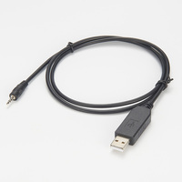 Adaptador de Conversión de USB RS232 a Conector de Audio de 2.5mm, Cable de Actualización de Comunicación y Flasheo, 1, 8MT-Negro - tipTXD ringrxd