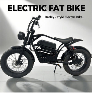 Bicicleta Eléctrica Modelo Harley Retro para Desplazamientos Urbanos, Motor de 500W/250W/1000W, Batería Integrada, Alcance de 60 km - Product Image 1