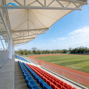Modern Açık Hava Spor Stadyumu Tribün Çatısı Kaplaması PVDF Germe Kumaş Membran Yapılı Çadır, Tribün Gölgelendirme İçin - Product Image 3