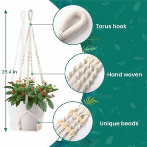 Cintres décoratifs bohèmes pour plantes Panier suspendu de construction Pots pour plantes de <span class=keywords><strong>10</strong></span> <span class=keywords><strong>pouces</strong></span> Couverture murale en plastique pour cintre de cuisine - Product Image 2