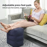 Repose-pieds gonflable pliable portable à hauteur réglable, coussin de voyage essentiel pour enfants et adultes, voyage en avion