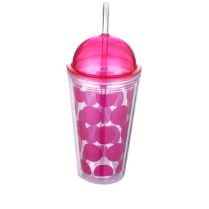 Custom Logo Insulated Tumbler Cups Wholesale Reusable Plastic Tumbler Mug With Lid