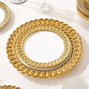 ชุดจานชามเซรามิคเคลือบทองคำพนมเปญ ดีไซน์หรูหราสไตล์เรโทร ใช้กับไมโครเวฟได้ เหมาะสำหรับตลาดตะวันออกกลาง - Product Image 3