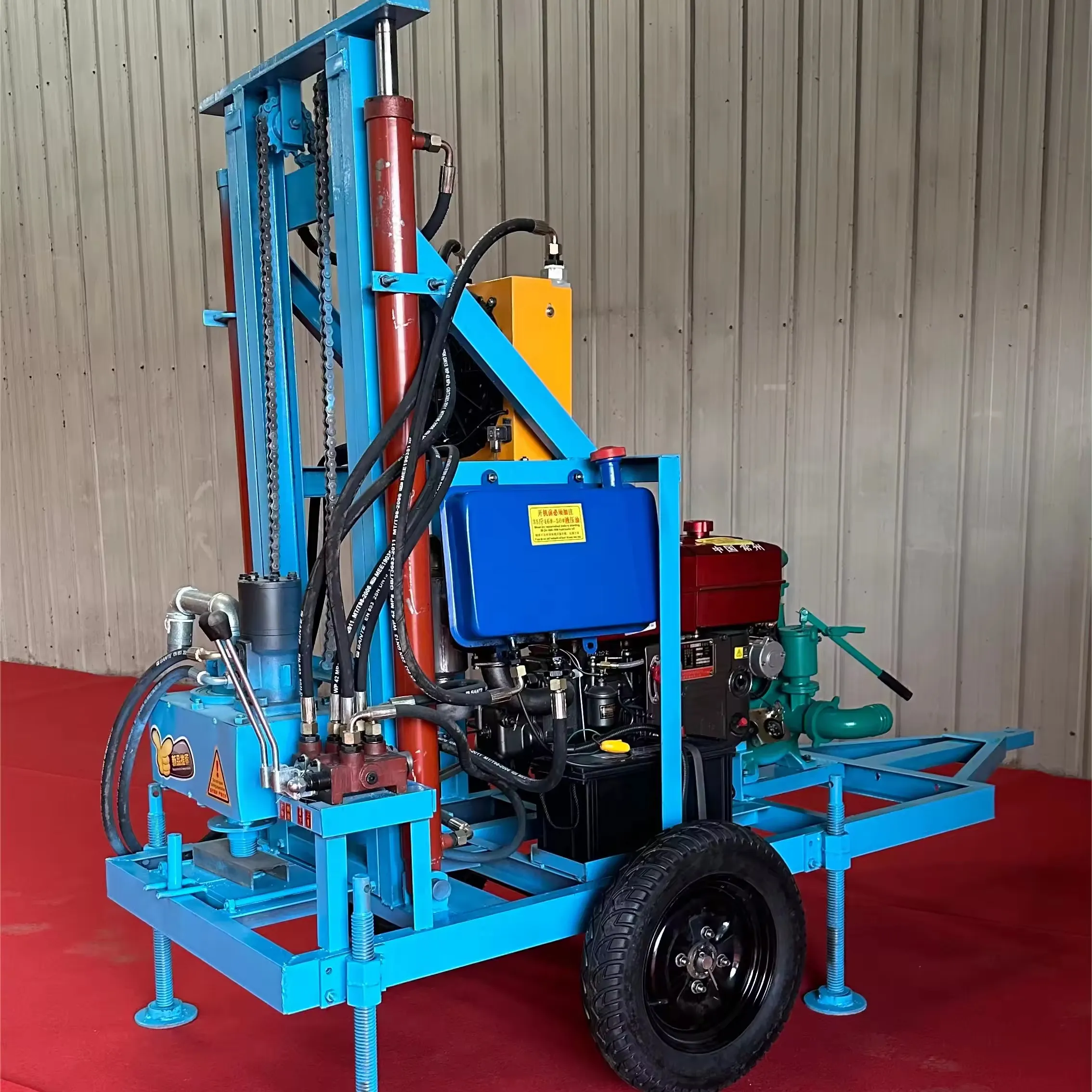 200m 300m 350m 600 Meters Steel Crawler Mounted Rotary Water Well Drilling Rig Machine/Mine Drilling Rig