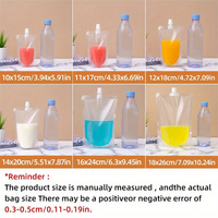 Pochettes à bec en plastique laminé PET avec fermeture à glissière Emballage liquide étanche à l'humidité pour eau minérale Tequila Soda Chine