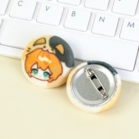 Badge bouton en peluche personnalisé Vograce