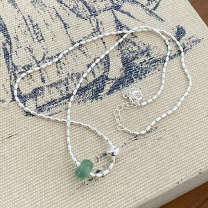 2024时尚简约绿色吊坠项链，每日搭配，适合送礼 - Product Image 4