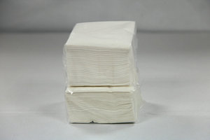 Serviettes et serviettes en papier recyclé blanc jetables 3 plis personnalisables style sac pour les boissons et les restaurants - Product Image 3