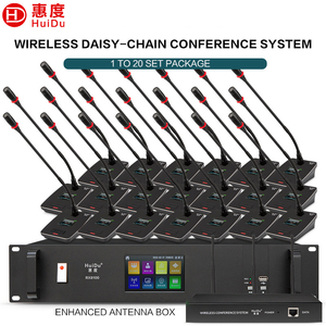 ระบบไมโครโฟนประชุมแบบไร้สายสำหรับติดตามวิดีโอระดับมืออาชีพ 199 ชุด UHF หน้าจอสัมผัส RX8100S - Product Image 2