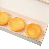 Boîtes en papier alimentaire résistantes à la graisse, design personnalisé, vente en gros pour l'emballage de tartes aux œufs