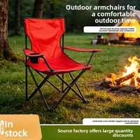 Fauteuil de camping d'extérieur portable avec dossier, chaise pliante de plage, chaise de loisirs pour le croquis artistique et la pêche, mobilier de glamping