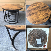 Table basse moderne pliable à 3 niveaux en métal et bois durable, personnalisable, pour salons, hôtels, appartements