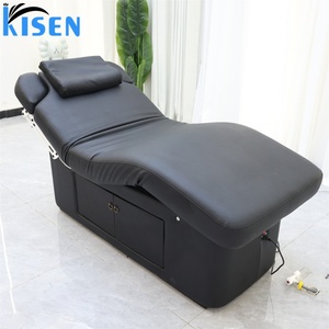 Table de massage thaïlandaise Kisen Factory en gros, lit de beauté réglable et personnalisable pour grands individus avec armoire intégrée - Product Image 5