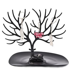 Llavero de Metal de Aleación de Zinc con Logotipo Personalizado al por Mayor, Anillo Rectangular Blanco y Negro Esmaltado para Publicidad - Product Image 6