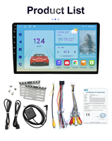 Radio de Coche Android Carplay 9 Pulgadas 2 Din, Pantalla Portátil para Coche Android 2+32GB, Estéreo Reproductor Multimedia DVD