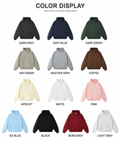Sudadera con Capucha Casual para Hombre, Unisex, de Corte Holgado, en Felpa Francesa de 380g, Mezcla de Algodón, Color Sólido, Otoñal, con Espacio para Logotipo Personalizado