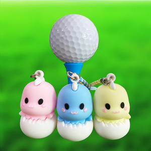 Passen Durable Blue 83mm <b>Golf</b> Club <b>Tee</b> with Eggshell Doll Pendant Anti-Loss Ladder <b>Rubber</b>/Metal/Bamboo/Wood 70mm Length - Product Image 1