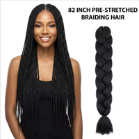 Vente en gros directe usine Tresses Jumbo EZ Braid Yaki pré-étirées 41 pouces 165g, sans démangeaisons, anti-démangeaisons, sans nœuds