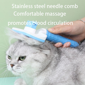 Peine de Acero Inoxidable, Plástico y Goma para Perros y Gatos, Desenreda Nudos, Masajeador, Ecológico y Portátil - Product Image 2