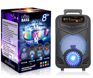 Altavoz de Karaoke Bocina Woofer de 8 Pulgadas Precio de Promoción Control Remoto Luz Led de Color Altavoz para Fiestas al Aire Libre con TWS - Product Image 3