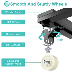 Chariot de déménagement robuste en acier au carbone réglable avec 4 roulettes pivotantes pour le déplacement de meubles sur plancher plat - Product Image 5