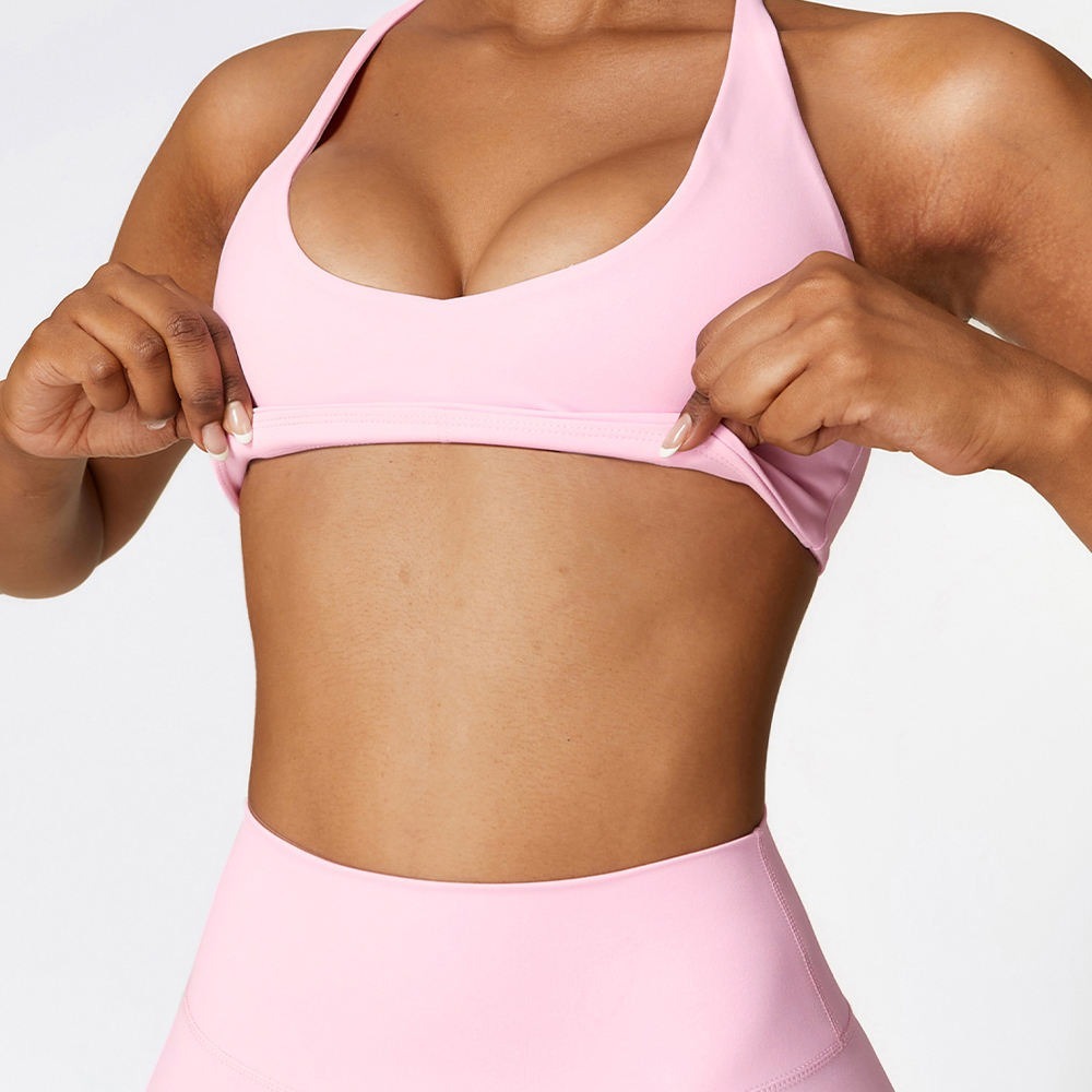 Custom Design Quick Dry Gym Sports Bra Women High Quality Fitness Workout Yoga Tops Plus Size Breathable Four-Way Stretch Front