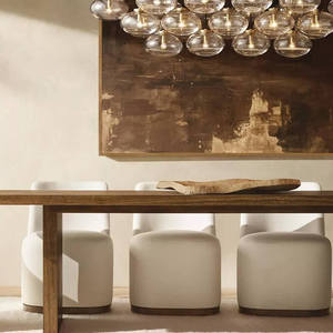 Lustre rectangulaire industriel pour salle à manger de 72 pouces, cadre en fer, verre ovale transparent, lustre linéaire, lustres modernes de luxe de grande taille - Product Image 6