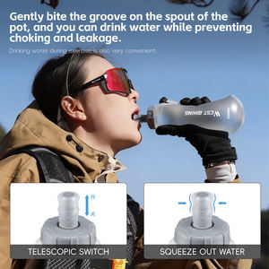 Bouteille d'eau souple WEST BIKING pour sports de plein air, cyclisme, escalade, 350 ml, en plastique alimentaire, accessoires pour <span class=keywords><strong>vélo</strong></span> - Product Image 3