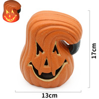 Lanterne citrouille en plastique style américain pour Halloween, grande décoration lumineuse de centre de table, accessoire tendance pour centres commerciaux et extérieurs