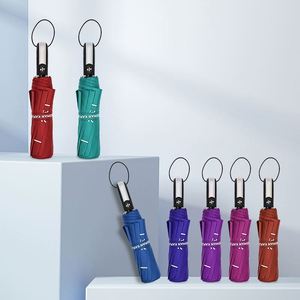 UV Foldable Custom <b>Smart</b> Luxury Automatic Folding Windproof Umbrella with Solar Lights - Product Image 3
