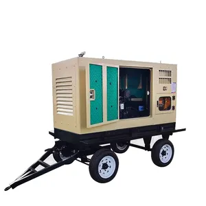 48KW Silent Towable Diesel Generator station with Dual Axle Trailer