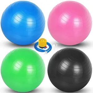 Custom PVC Mini Massage Yoga Ball Kids 45cm 55cm 65cm 75cm 85cm 95cm 100cm 120cm Pilates Gym Ball Fitness Ball Pump