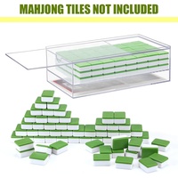 Boîte de rangement et étui à mahjong en acrylique transparent, portable et amovible, pour tuiles et cartes de mahjong