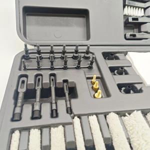 Kit de nettoyage universel pour armes à feu de tous calibres, tiges en laiton, brosses, 6 supports de lunette, étui rigide durable pour applications de sécurité et de chasse - Product Image 3