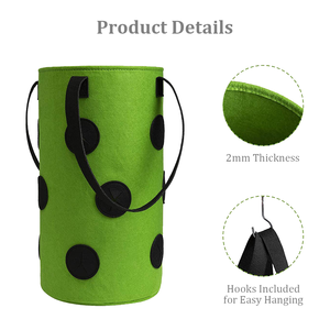 <span class=keywords><strong>Macetas</strong></span> Colgantes de Pared para Cultivo de Fresas, Ecológicas, Duraderas, de Fieltro, con Asas, para el Hogar, Paquete de 3 - Product Image 2