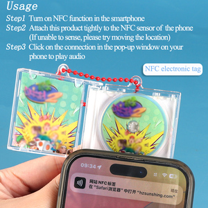 SUNSHING مخصص صغير CD حالة الألبوم مع وظيفة NFC شخصية سلسلة المفاتيح قلادة الموسيقى الخاصة عشاق - Product Image 2