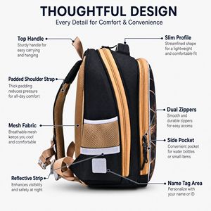 Premium Custom Sports Style Student <b>Backpack</b> Waterproof Wear-resistant Unisex 3Pcs Kids <b>School</b> Bag Set - Product Image 6