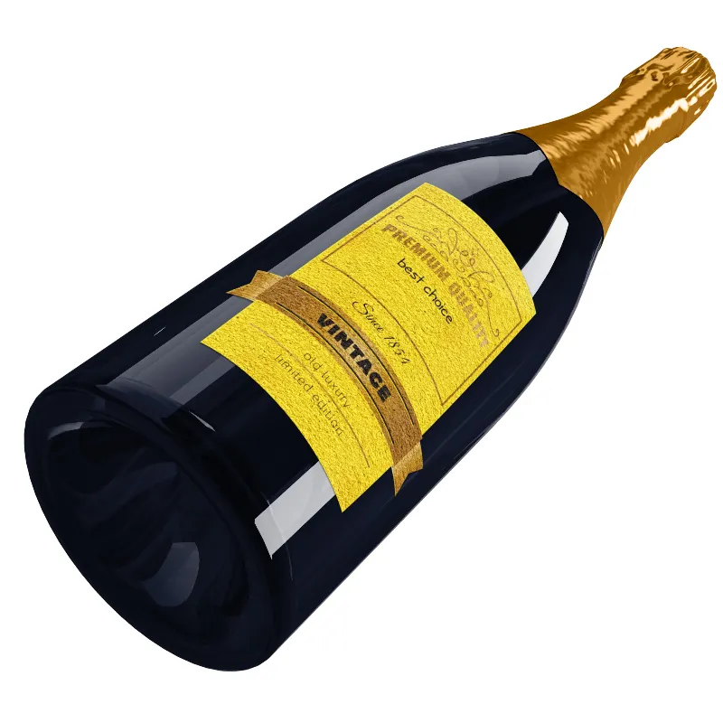 Özel kabartmalı özel dokulu kağıt şişe logosu şarap etiketi lüks altın folyo 3D kendinden yapışkanlı şarap etiketi Sticker