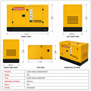 Groupe électrogène diesel conteneurisé refroidi par eau 500 kW 635 kVA 50 Hz 400 V pour l'alimentation de secours industrielle des usines industrielles lourdes - Product Image 6