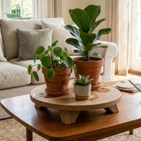 Meilleures ventes : Plateau de présentation rond en bambou avec support amovible pour décoration intérieure, buffet de fête et plateaux de service