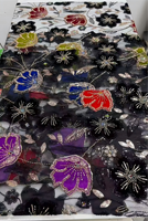 Tissu en dentelle perlée de haute qualité, tissu en dentelle de velours de luxe, tissu en maille de velours bicolore pour vêtements