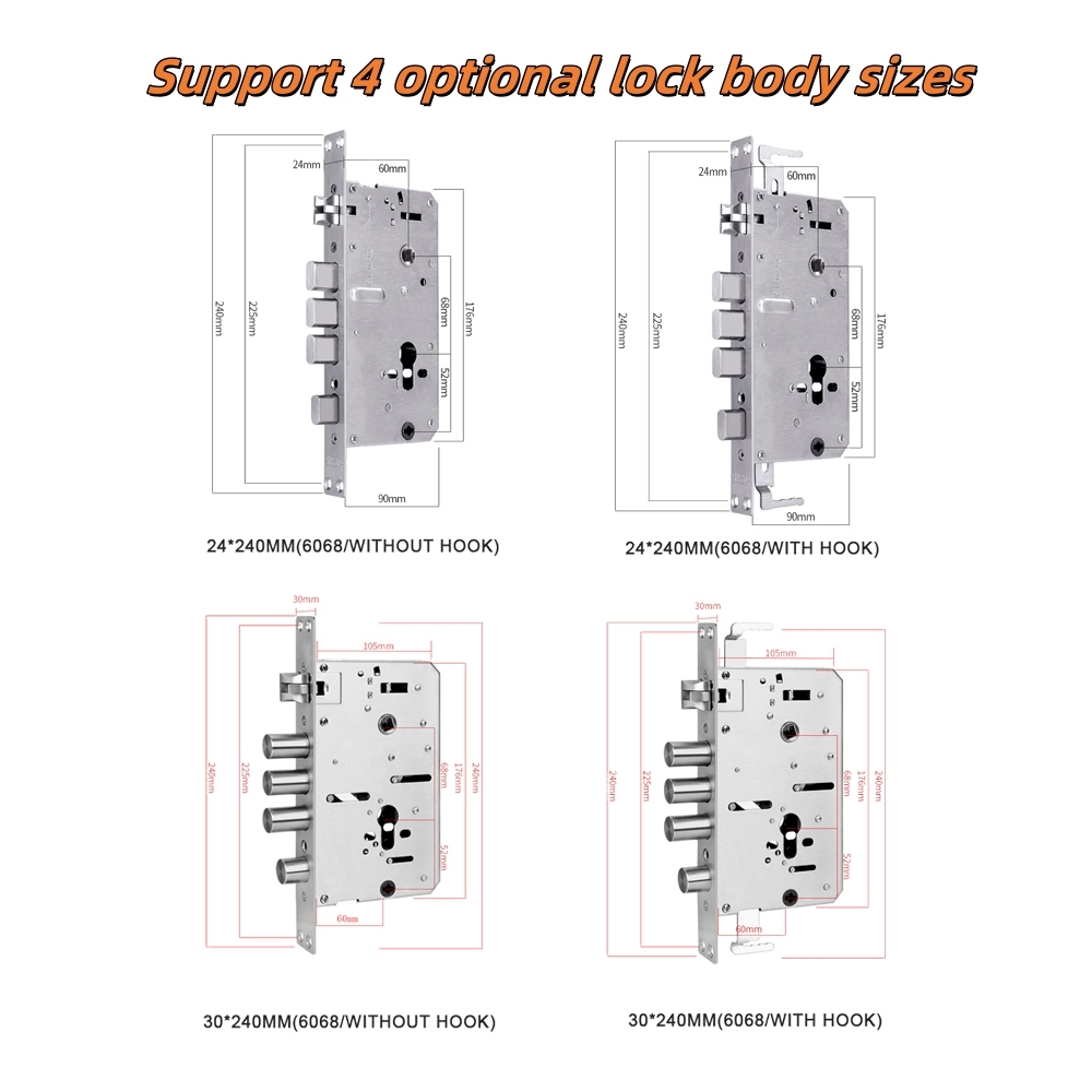 New Product TUYA WIFI  Fingerprint Lock Remote Unlock Digital Card Key Cerradura Intelligente Smart Door Lock · image 4