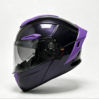 Casque de moto modulaire homologué DOT, casque intégral avec visière double anti-buée