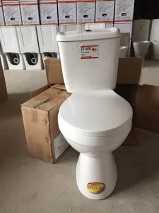 Terlaris Amerika Selatan s-trap dua bagian Toilet keramik Siphonic WC dalam harga murah Commode untuk Hotel